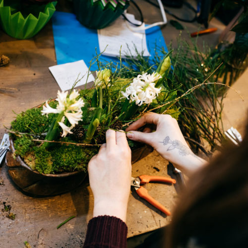 Blumendekoration Tischdekoration Handarbeit