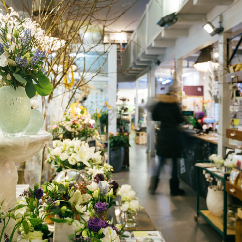 Blumenladen Blumenvase pastell Bluemstrauss