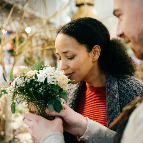 Blumenstrauss Kundin Blumenduft