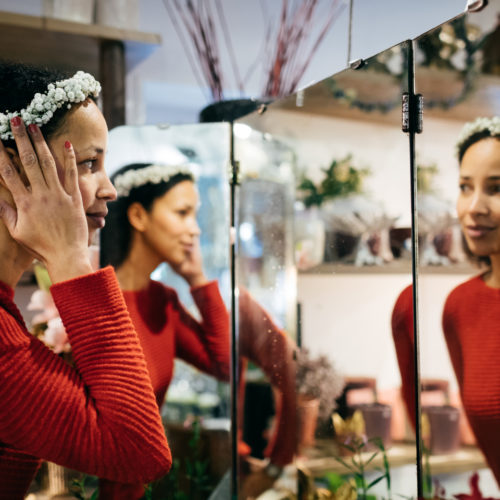 Kundin Blumenschmuck Hochzeitsblumen