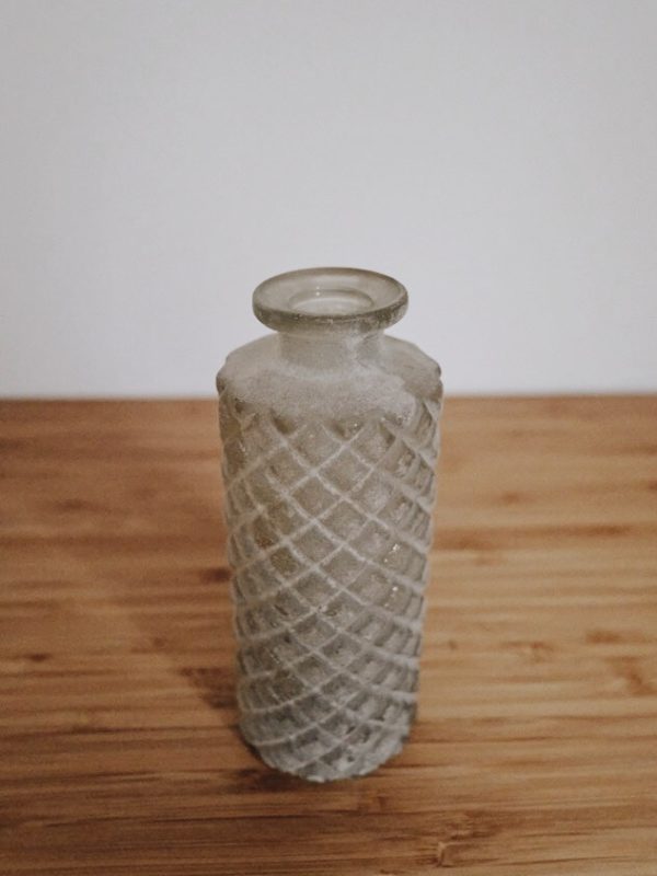Vase, Facetten-Optik, rauchig