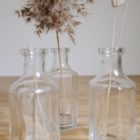 Apothekergläser, 3er Set, Flaschenform, mit Gräsern