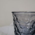 Teelichtglas-Vase hellblau