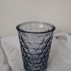 Teelichtglas-Vase hellblau