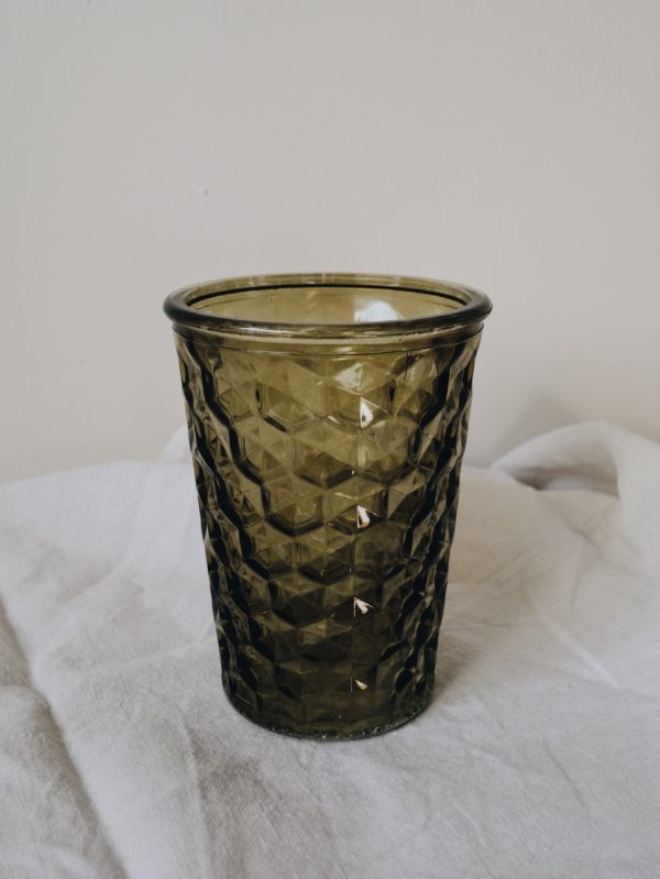 Teelichtglas-Vase grün