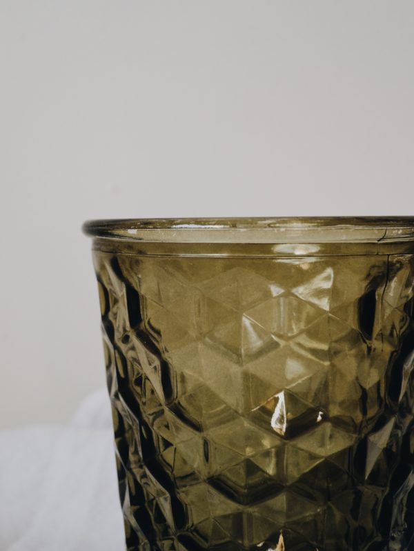 Teelichtglas-Vase grün