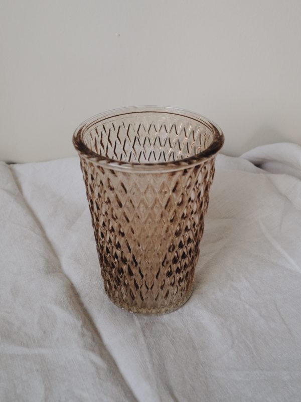 Teelichtglas, Vase,Rosa