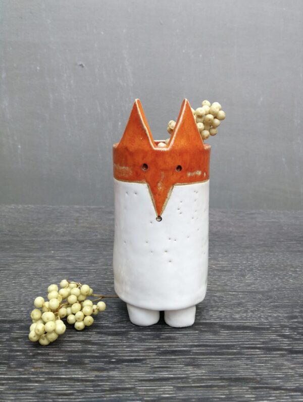 Handgefertigte Fuchsvase, herb etliche Blumenvase zur Dekoration